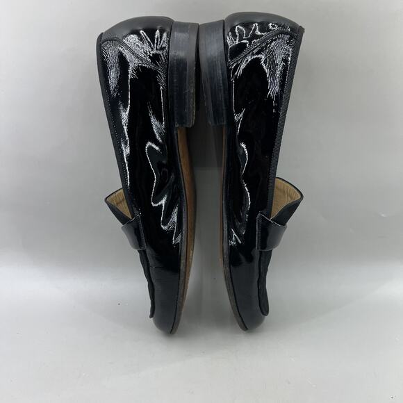 Salvatore Ferragamo Tuxedo Low Shoes Men Size 12 D Black Patent Leather Loafers main image 6